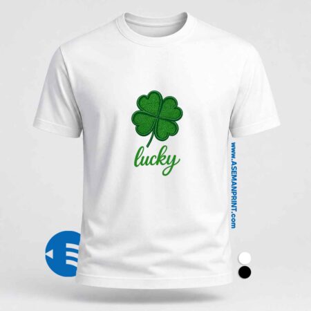 تیشرت طرح شبدر خوش شانسی | lucky چاپ DTF آسمان پرینت